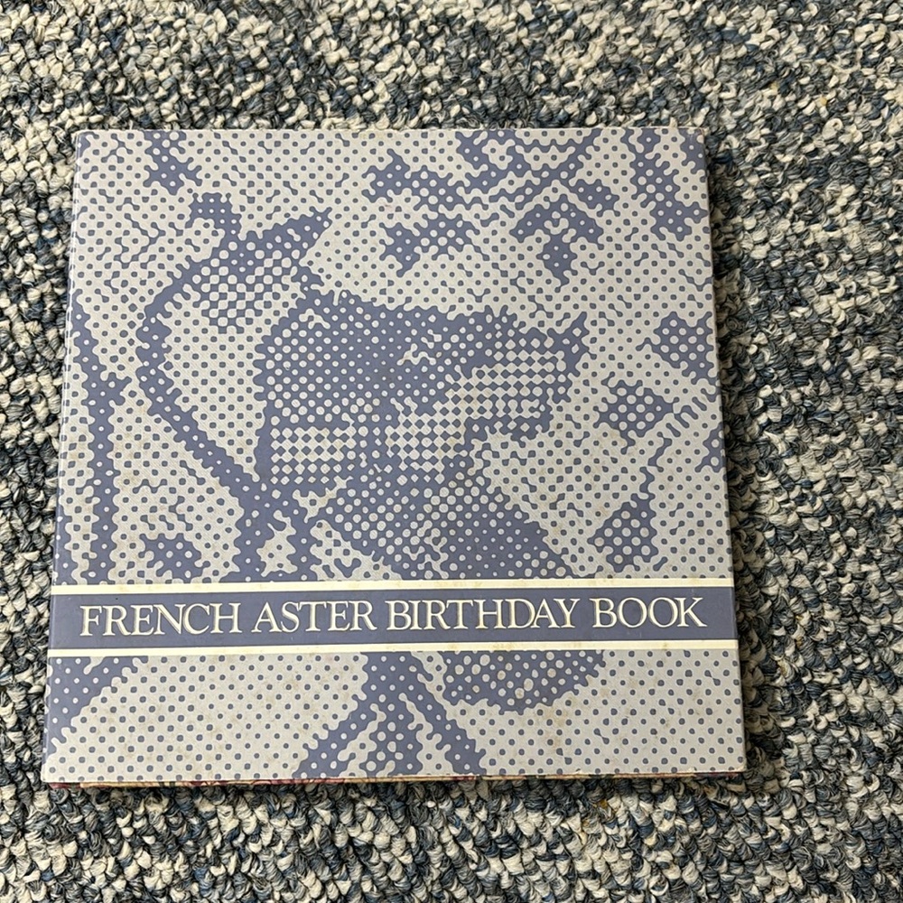 NEW Vintage Avon French Aster Birthday Book